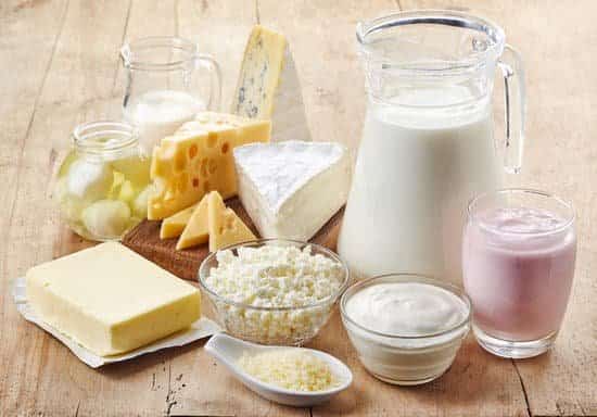 A range of dairy products