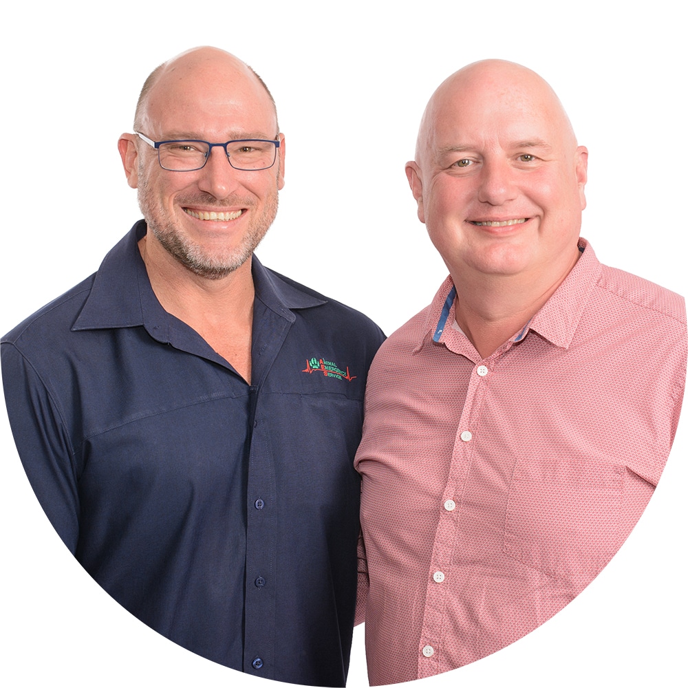 Drs Rob Webster and Simon Lemin, Co-founders of an emergency animal hospital